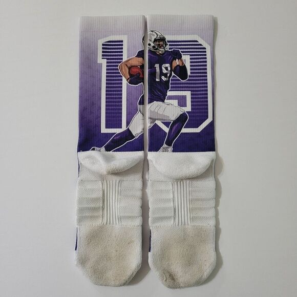 Adam Thielen Football Socks Vikings - Picture 6 of 8